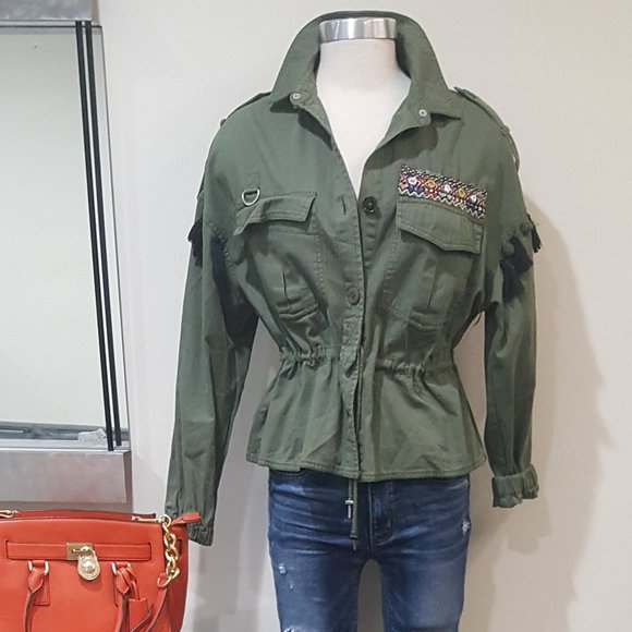 💥KILLER DESIGN💥Embroidered Tribal Army Jacket - Picture 2 of 15